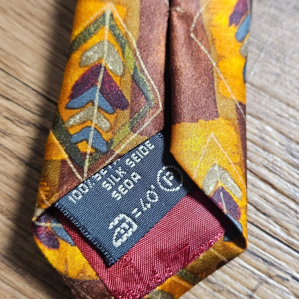 Vintage Ermenegildo Zegna Mens Silk Tie Necktie‎ Old Money Retro Luxury Fallcore